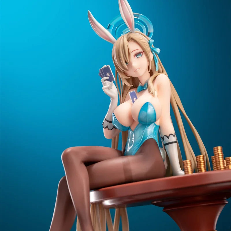 Blue Archive Ichinose Asuna Bunny Girl Casino Ver. Figure - Anime PVC Statue Desktop Decor Collectible Model Gift for Game Fans