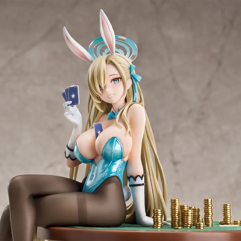 Blue Archive Ichinose Asuna Bunny Girl Casino Ver. Figure - Anime PVC Statue Desktop Decor Collectible Model Gift for Game Fans